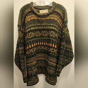 Vintage Gorgeous Siochain Handmade In Ireland Wool Sweater